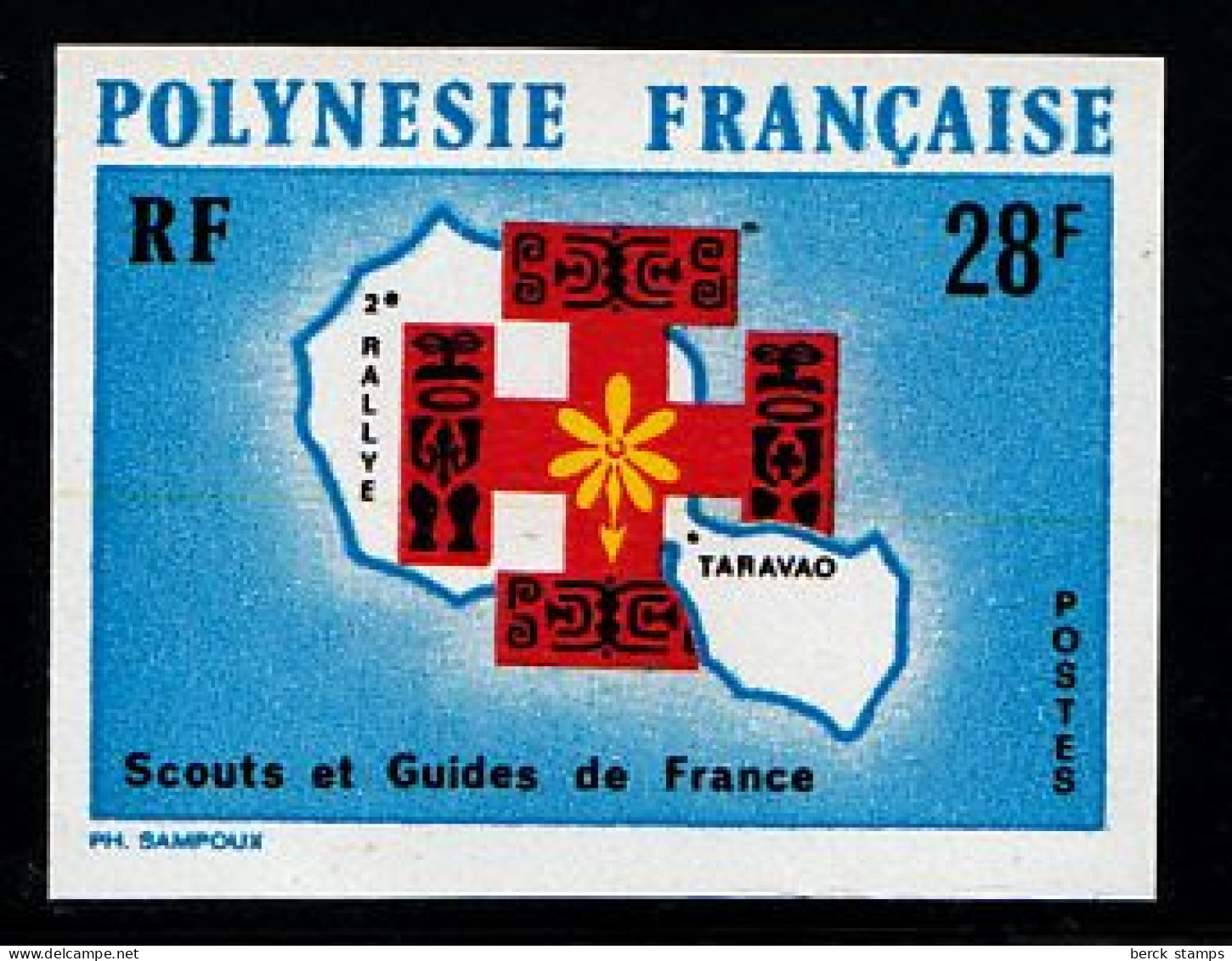 POLYNESIE -  N°  91** - Non-dentelé - 2ème Rallye Des Scouts Et Guides De France. - Autres & Non Classés