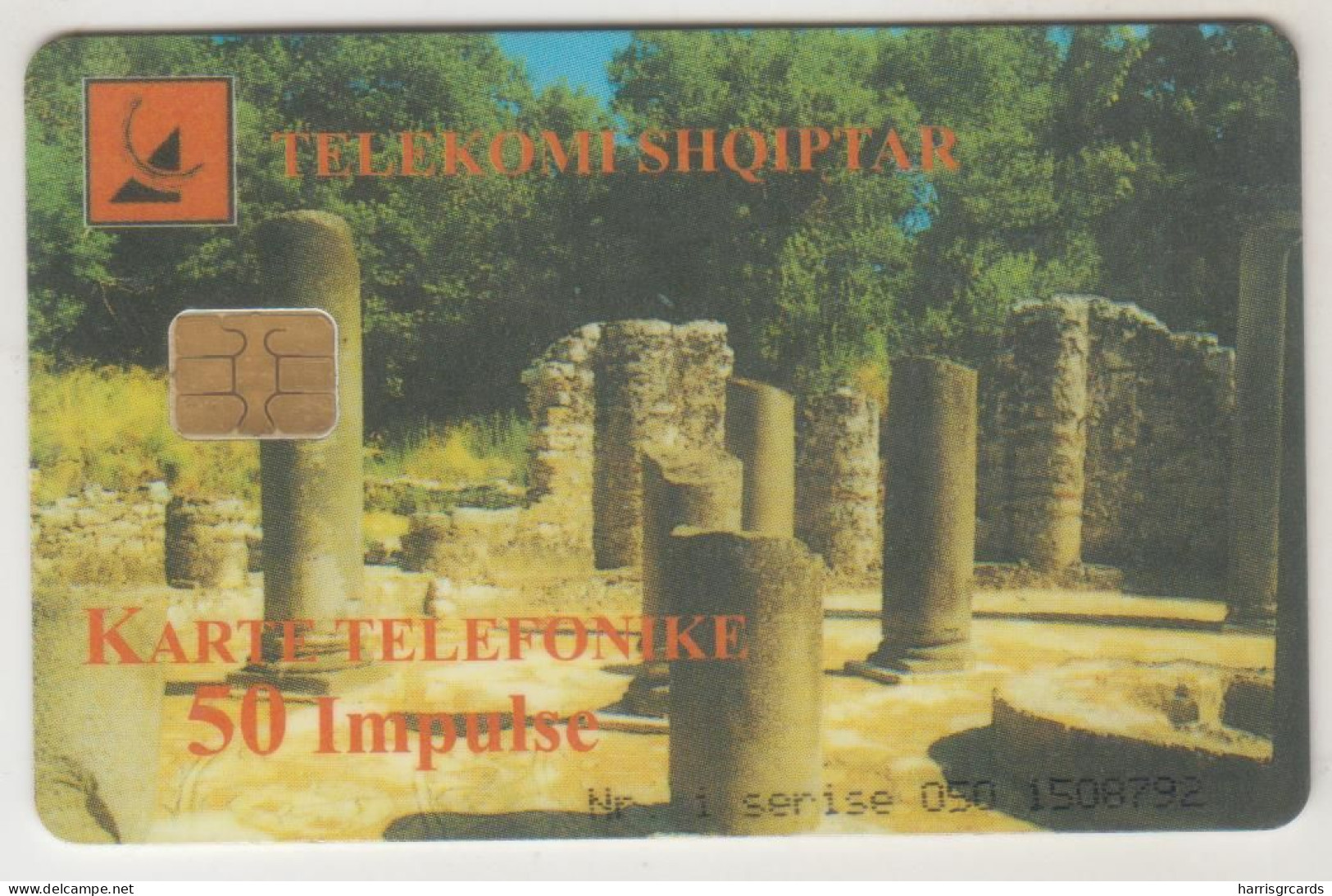 ALBANIA - Ruins ,CN: Black, 03/99, Tirage 150.000, 50 U, Used - Albanië