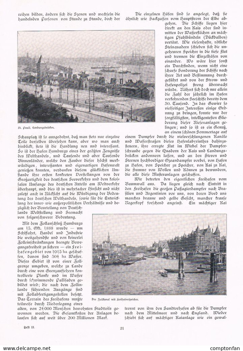 A102 1433 Schiller-Tietz Hansestadt Hamburg Hafen Artikel 1906 - Autres & Non Classés