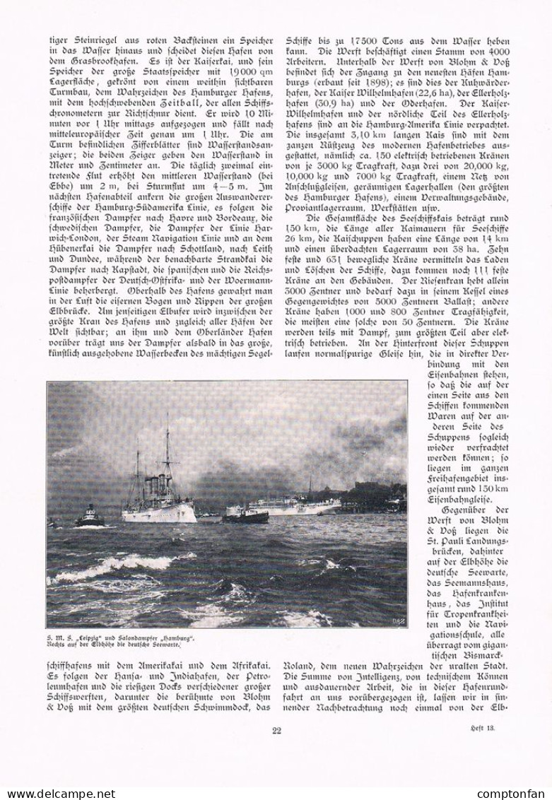 A102 1433 Schiller-Tietz Hansestadt Hamburg Hafen Artikel 1906 - Autres & Non Classés