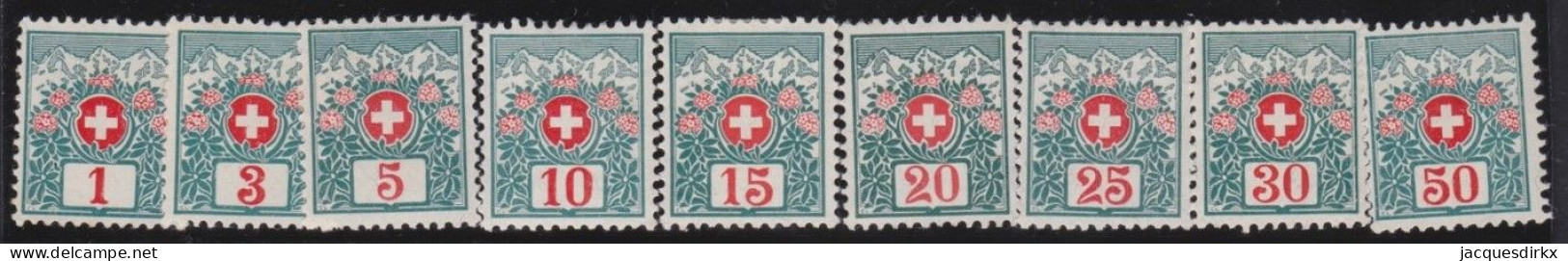 Suisse   .  Yvert  .     Taxe  42/50     .        *  ( 47: ** )      .    Neuf Avec Gomme - Taxe