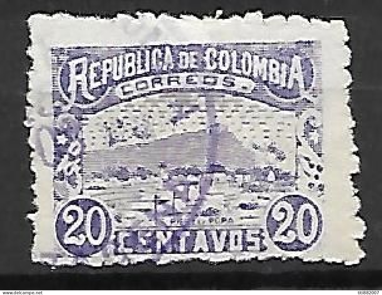 COLOMBIE   -   1902.   Y&T N° 143 Oblitéré , Percé En Points - Colombia