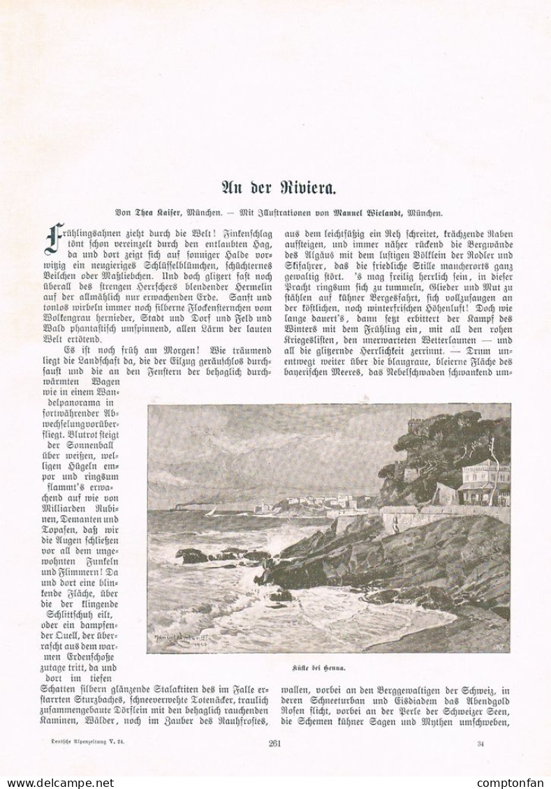 A102 1435 Thea Kaiser Riviera Genua Monaco Cannes Artikel 1906 - Other & Unclassified