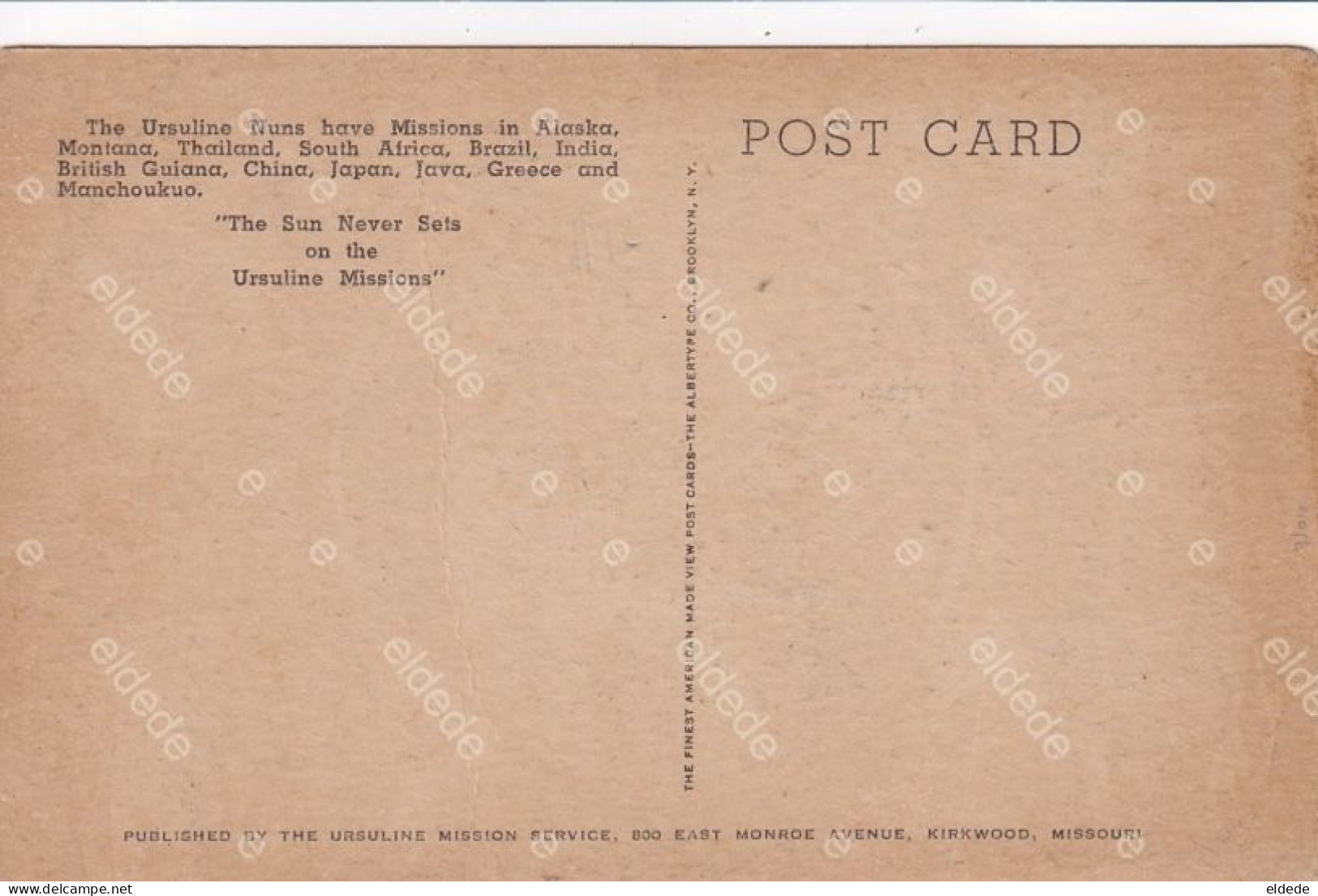 Akulurak Alaska St Mary Mission Ursuline Nuns  Thailand India Brasil China British Guiana Greece Manchoukuo - Other & Unclassified
