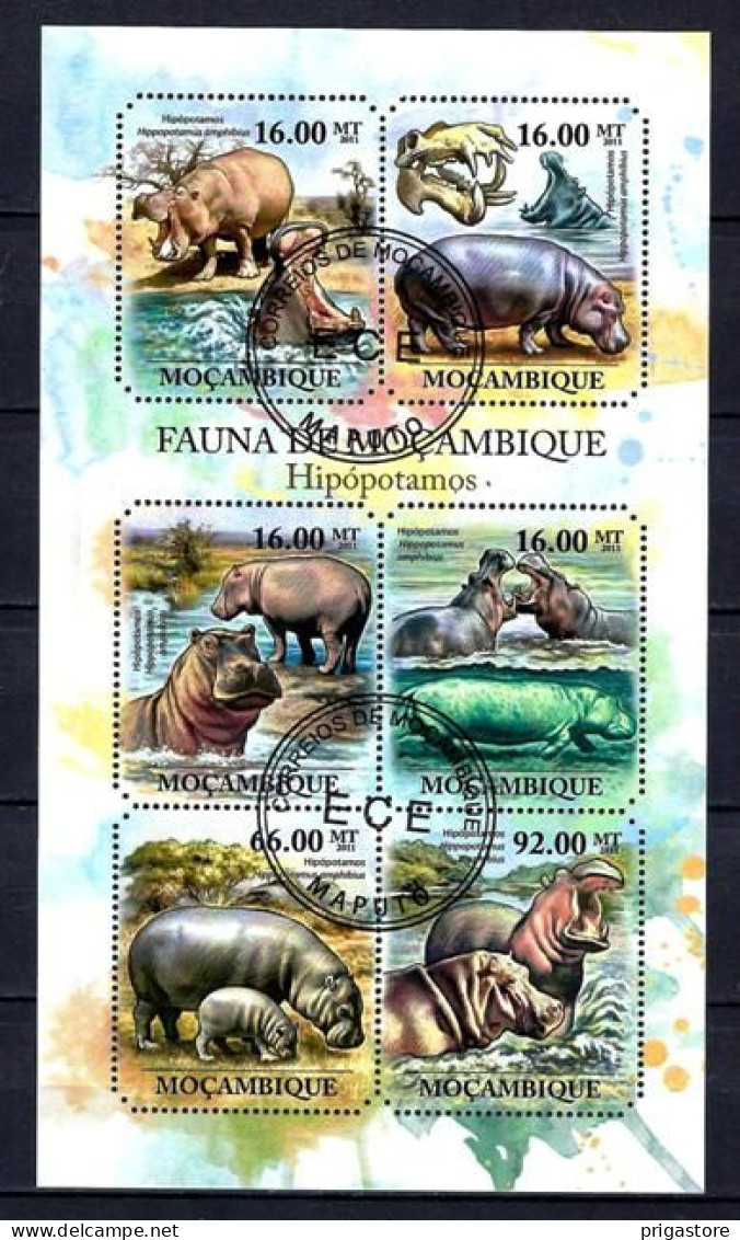 Mozambique 2011 Animaux Hippopotames (321) Yvert N° 4052 à 5057 Oblitérés Used - Mozambique