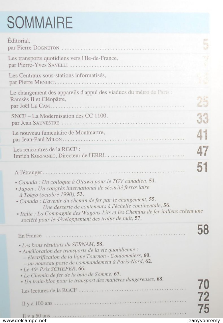 Revue Générale Des Chemins De Fer. N°5. Mars 1992 - Ferrocarril & Tranvías