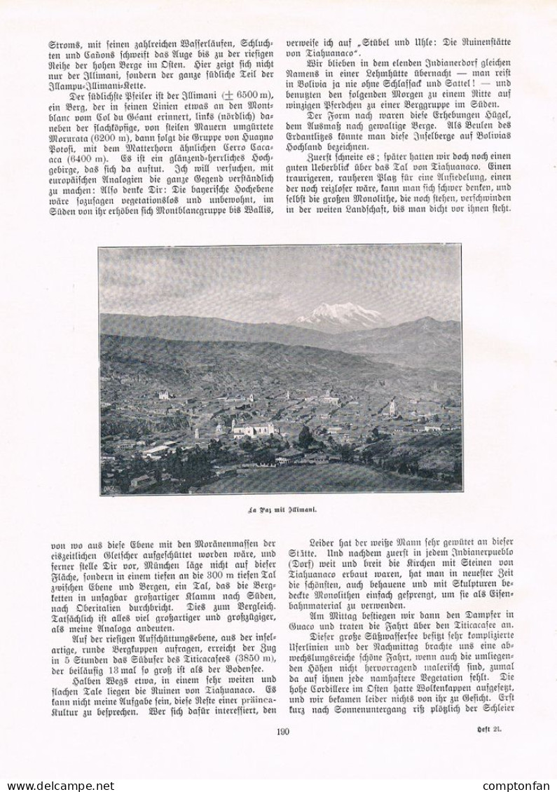 A102 1437 Henry William Hoek Anden Bergbahn La Paz Bolivien Artikel 1906 - Autres & Non Classés