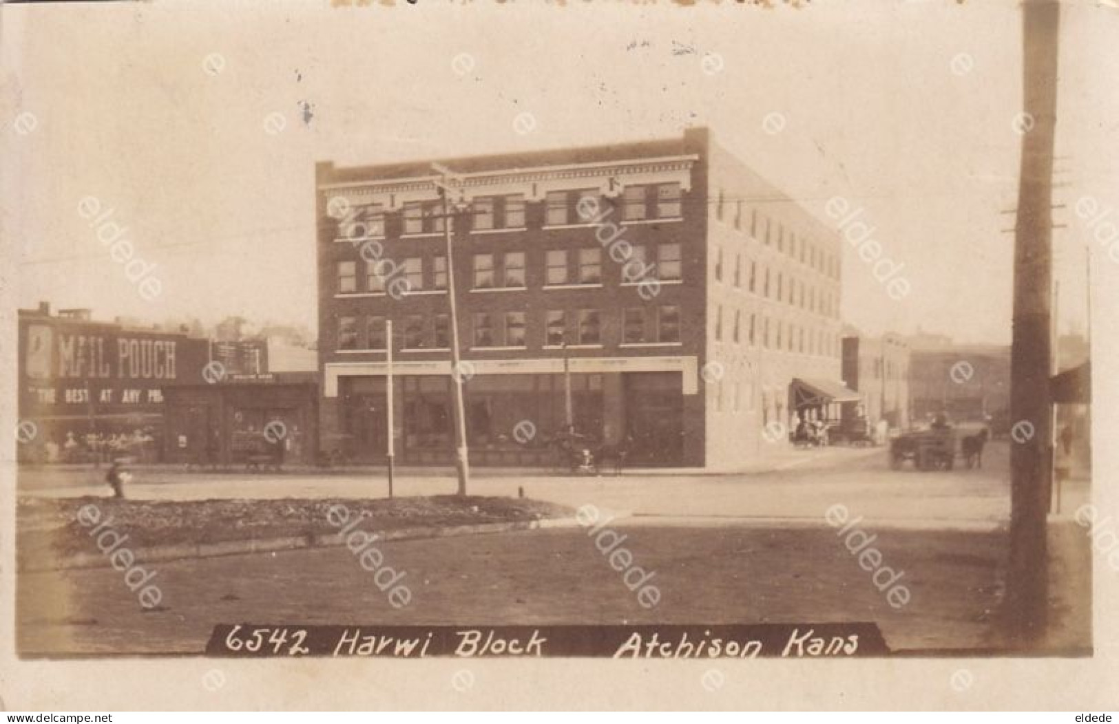 Real Photo Atchison Kansas Harwi Block  P. Used 1909 To Havana Cuba - Andere & Zonder Classificatie