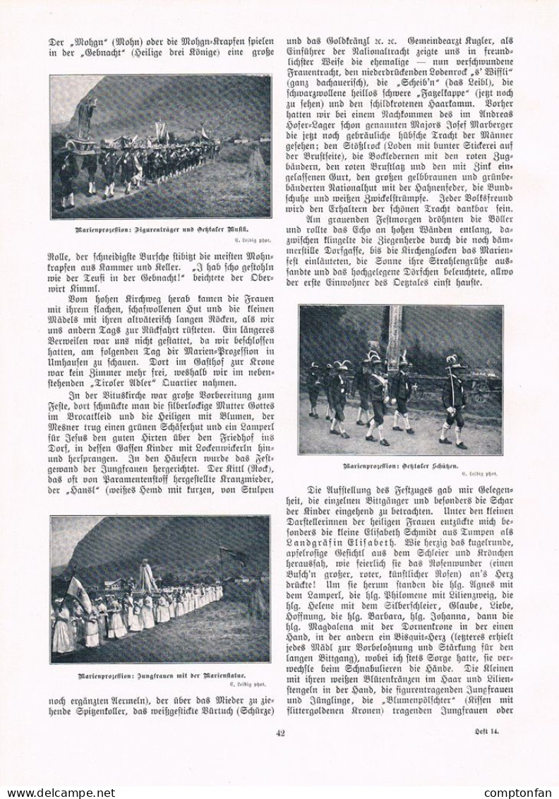 A102 1438 Mayer-Bergwald Ötztal Tracht Längenfeld Artikel 1905 - Altri & Non Classificati