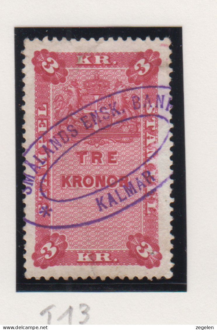 Zweden Fiskale Zegel Cat. Barefoot : Staempel(Documentary) 45 Tanding 13 - Revenue Stamps