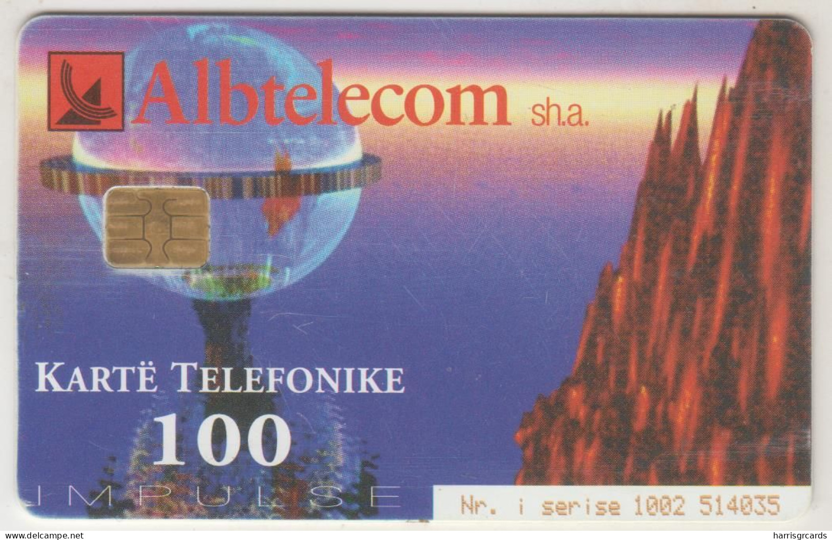 ALBANIA - Orb ,CN: Orange, 05/01, Tirage 90.000, 100 U, Used - Albania