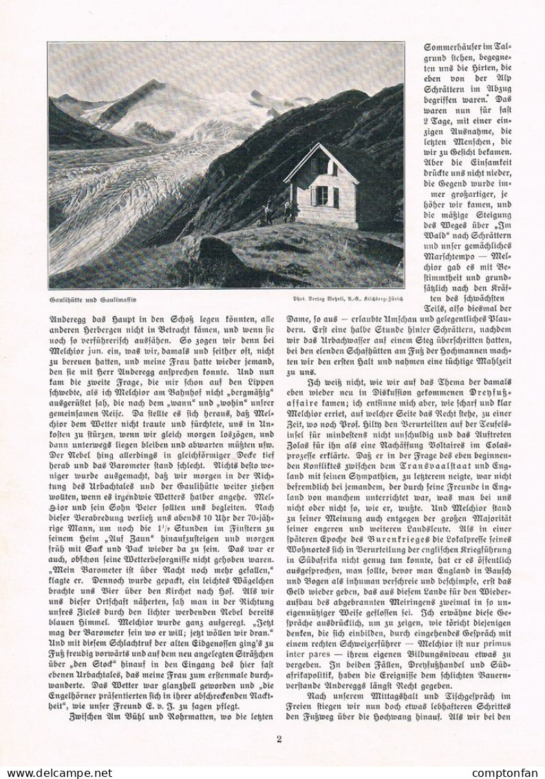 A102 1441 Heinrich Dübi Melchior Anderegg Bergsteiger SAC Artikel 1908 - Autres & Non Classés