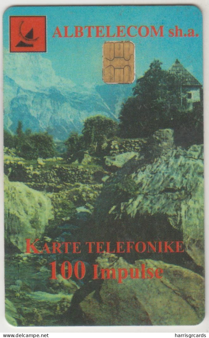 ALBANIA - Ruins On Mountain ,CN: Black, 05/99, Tirage 90.000, 100 U, Used - Albania