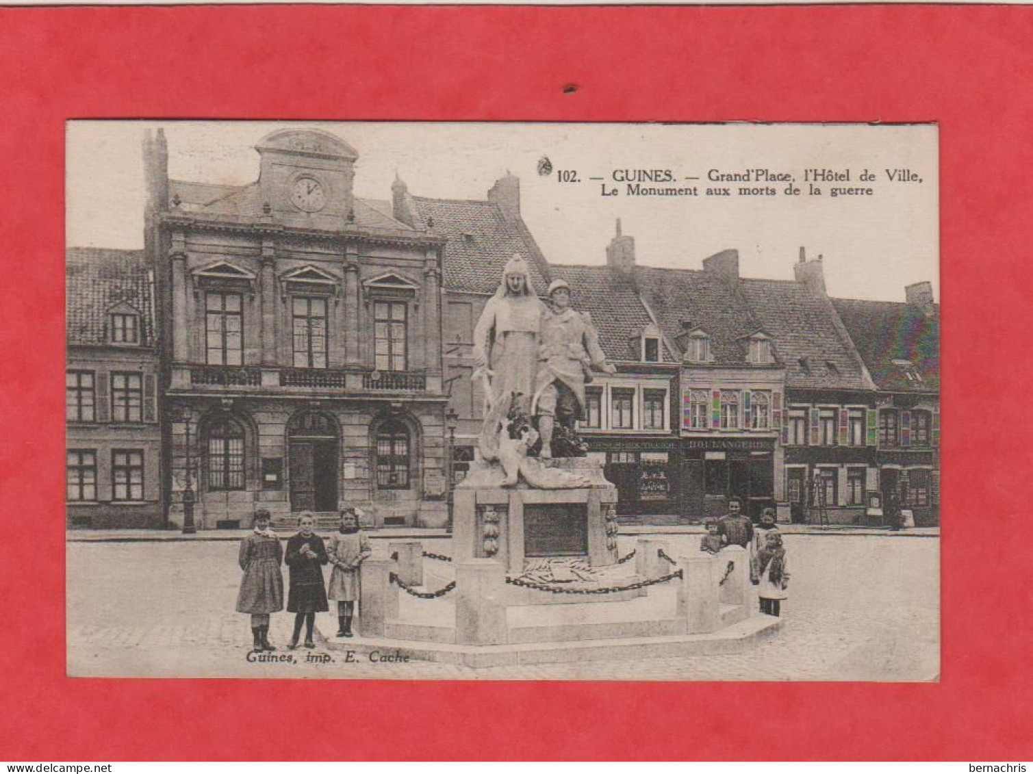 GUINES      Grand ' Place , L'hotel De Ville     62 - Guines