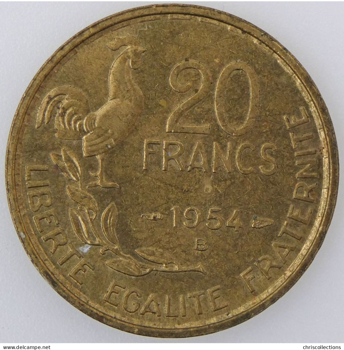 Guiraud, 20 Francs 1954 B, KM#917.2, SUP - 20 Francs