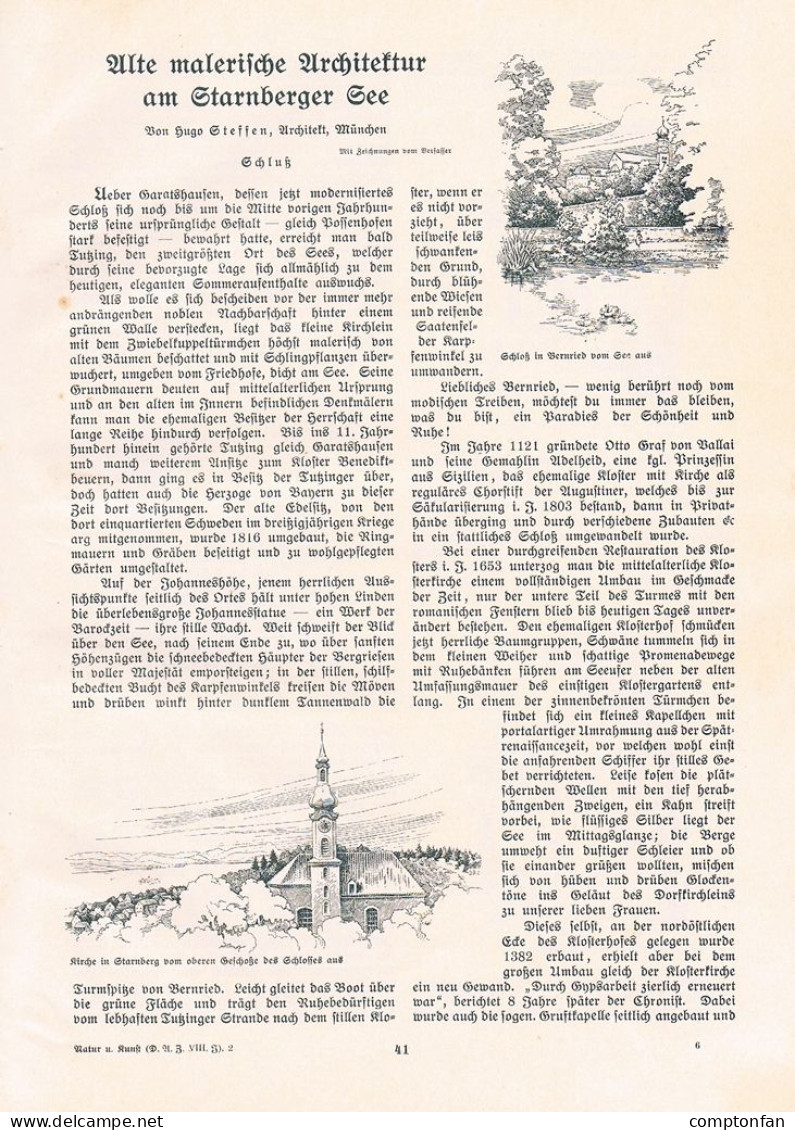 A102 1446-2 Hugo Steffen Starnberg St. Heinrich Bernried Artikel 1908 - Sonstige & Ohne Zuordnung