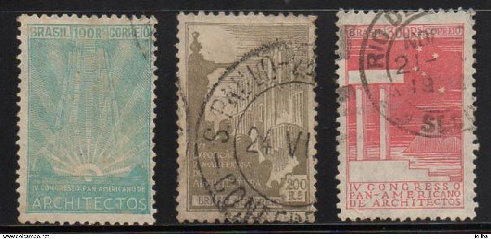 Brazil 1930 Yvert 218 / 220 - Used Stamps