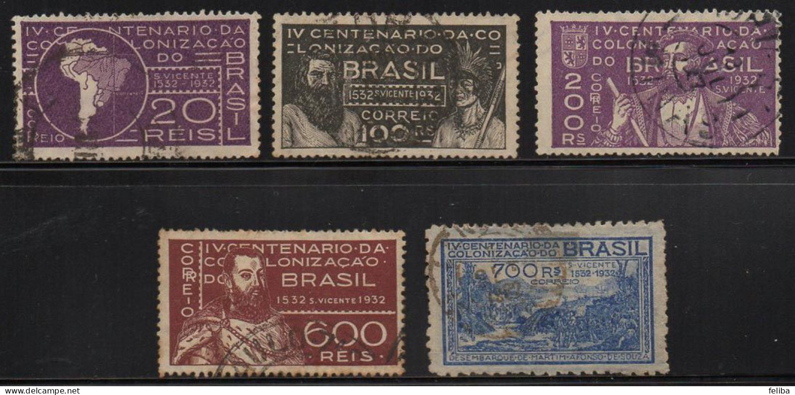 Brazil 1932 Yvert 236 / 240 - Used Stamps