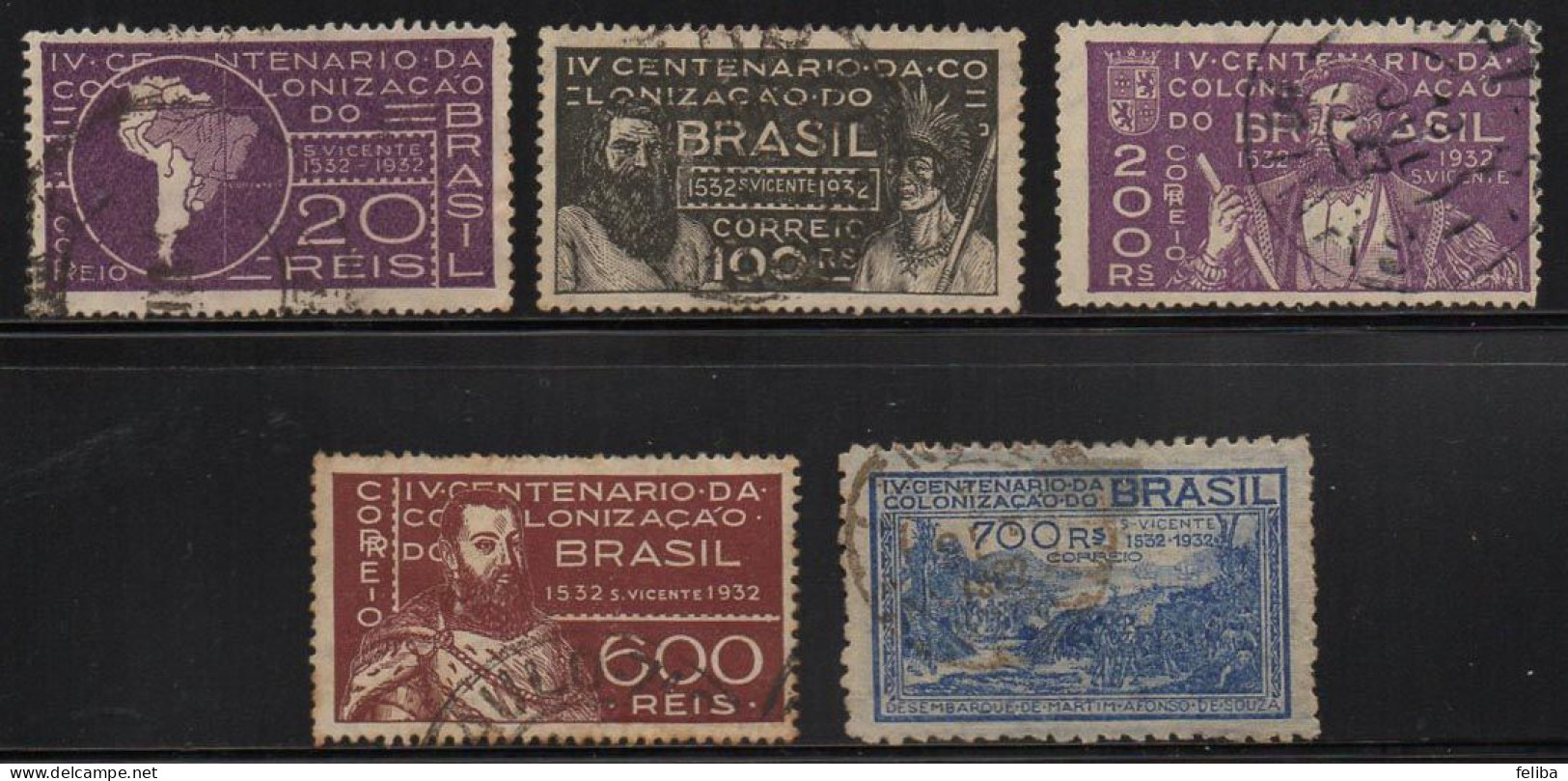 Brazil 1932 Yvert 236 / 240 - Usati