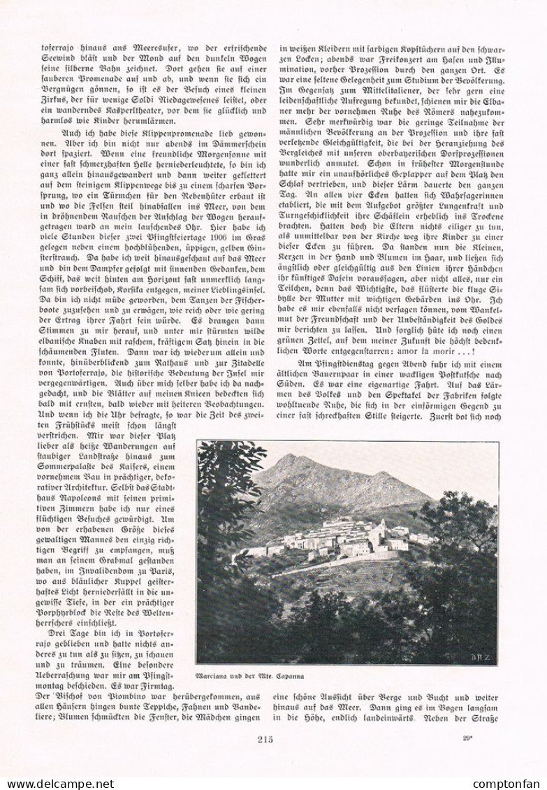 A102 1449 Hermann Uhde-Bernays Insel Elba Portoferraio Artikel 1908 - Autres & Non Classés