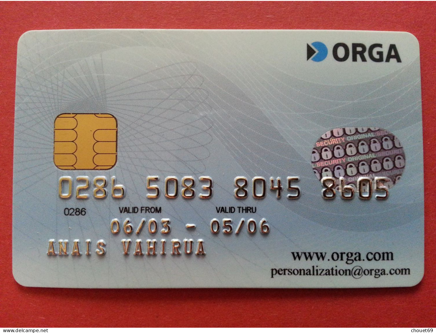 ORGA BANK CARD TEST CARD N° Behind Smart Demo (BA0415 - Carte Di Credito (scadenza Min. 10 Anni)