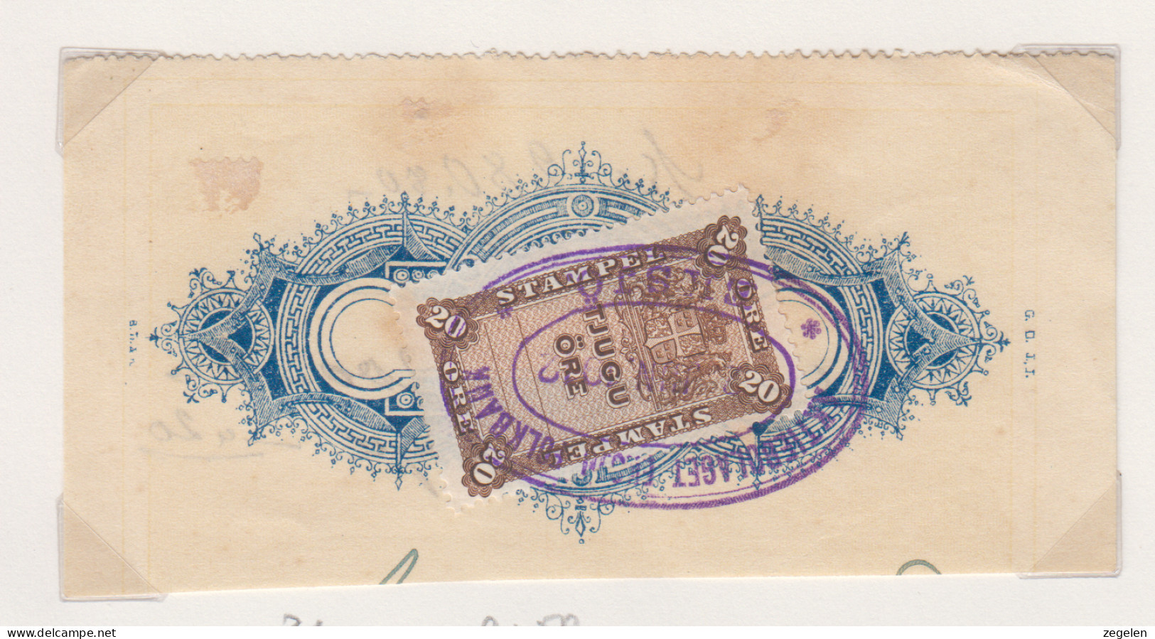 Zweden Fiskale Zegel Cat. Barefoot : Staempel(Documentary) 31 Op Fragment - Revenue Stamps