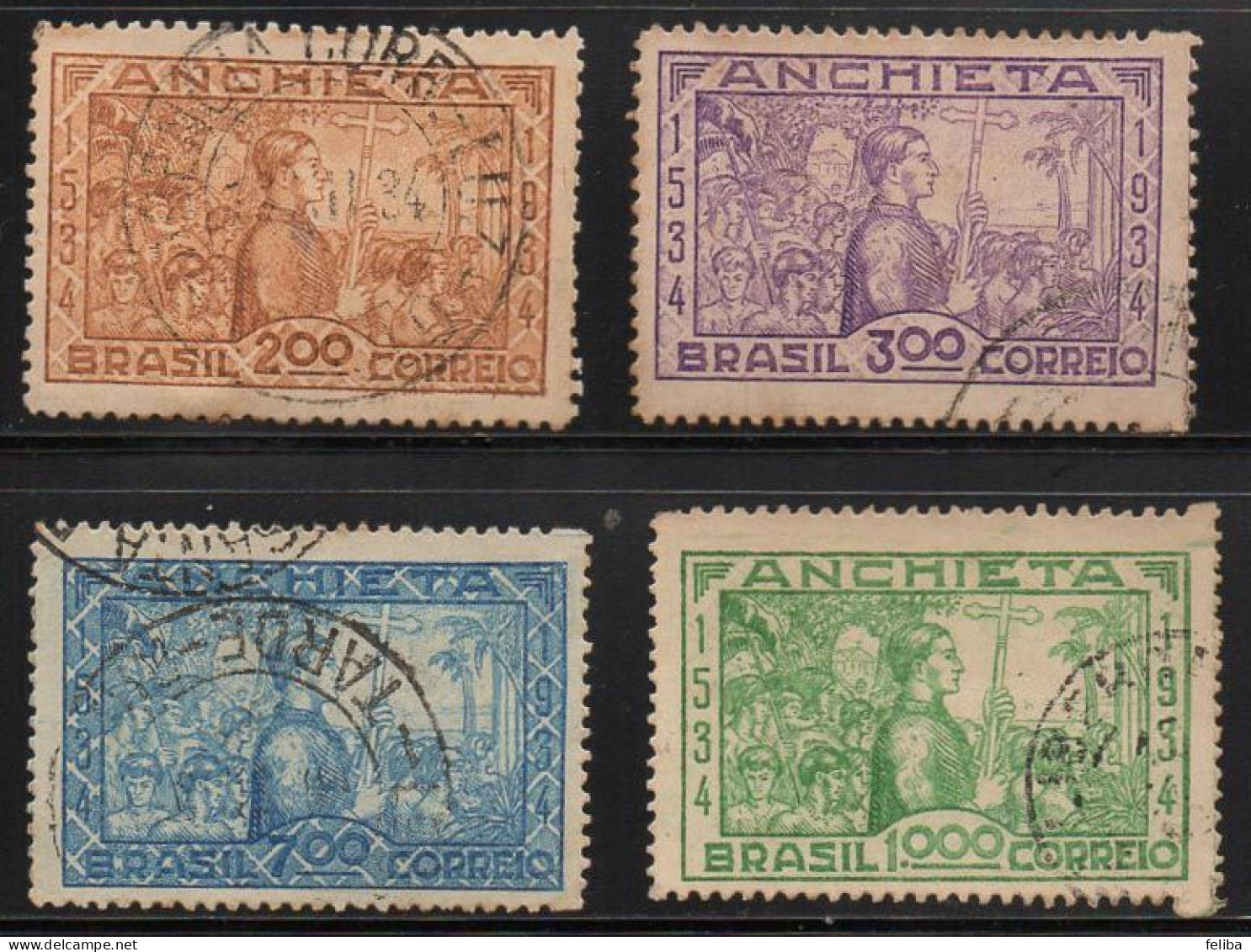 Brazil 1934 Yvert 275 / 278 - Used Stamps