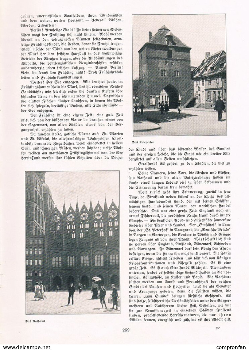 A102 1450-2 Albert Halbe Hansestadt Stralsund Artikel 1908 - Autres & Non Classés