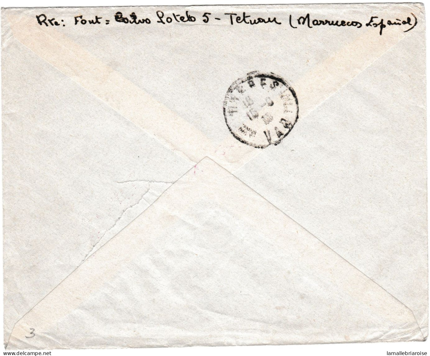 Maroc Espagnol, Enveloppe De Tetuan, 29 Mai 1939 Pour Hyeres, Var, Marque De Censure Au Départ - Maroc Espagnol
