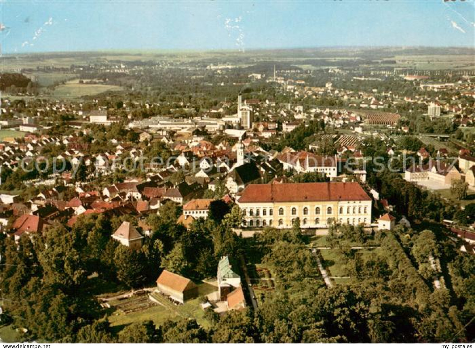 73647257 Dachau Stadtpanorama Mit Schloss Fliegeraufnahme Dachau - Dachau