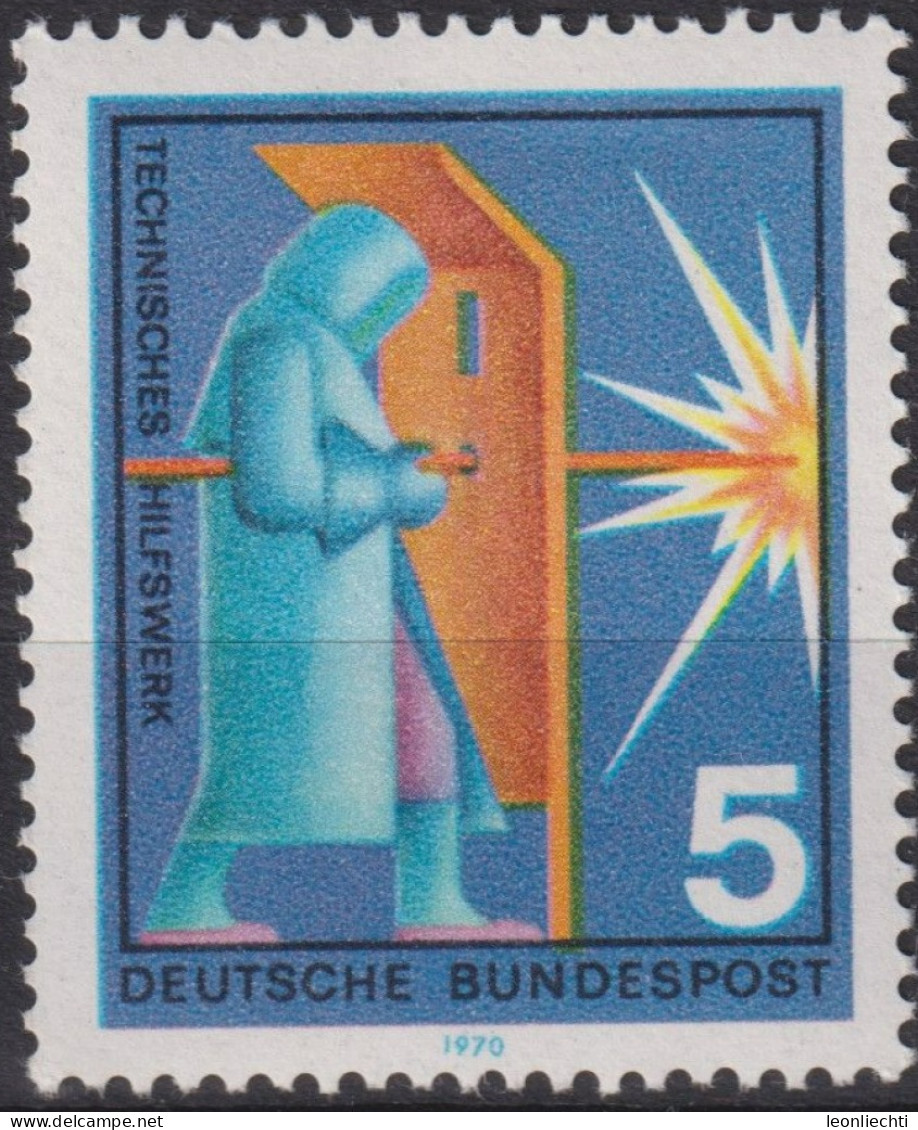 1970 BRD, ** Mi:DE 629, Sn:DE 1022, Yt:DE 497, Technisches Hilfswerk, Freiwillige Hilfsdienste - Erste Hilfe