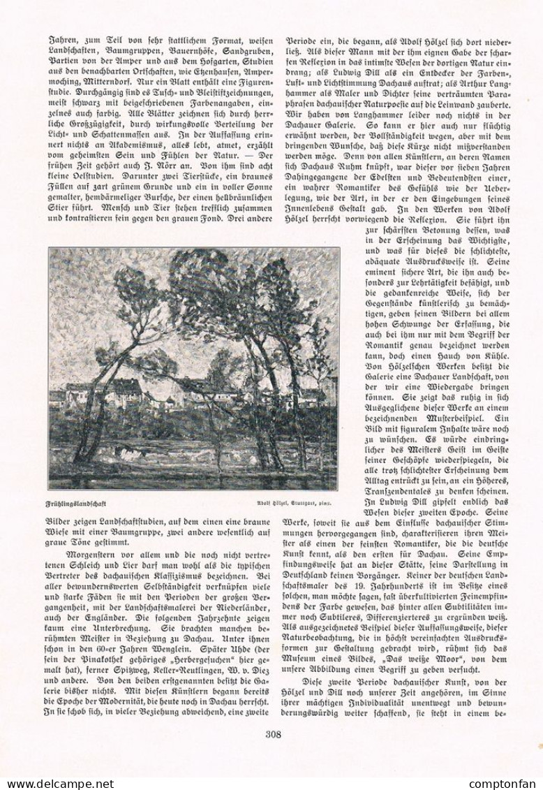 A102 1453-2 Doering Künstlerkolonie Dachau Gemäldegalerie Artikel 1908 - Autres & Non Classés