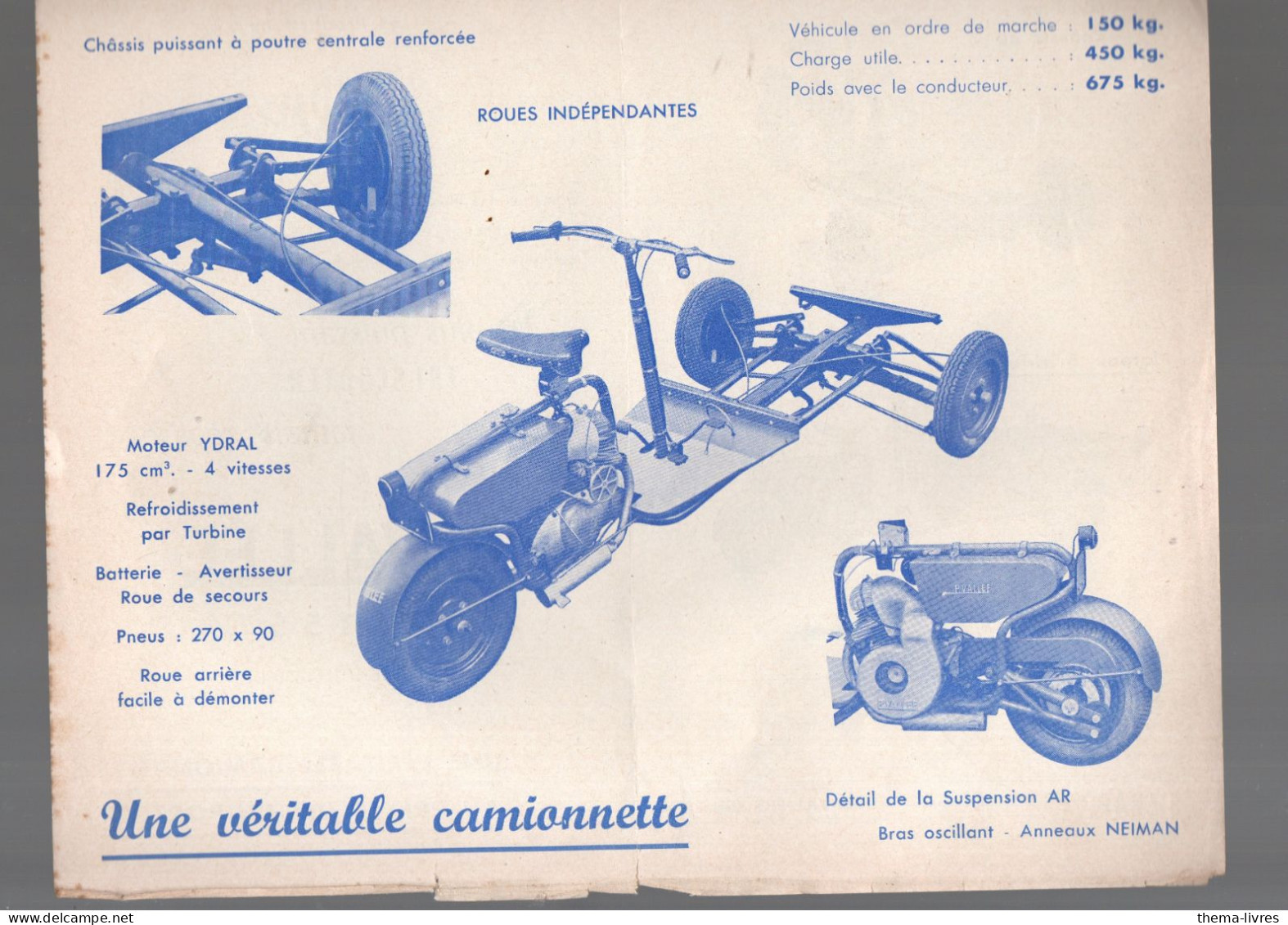 Aubervilliers (moto) Circulaire P VALLEE  Utilitaires  SICRAF   (PPP46670) - Motor Bikes