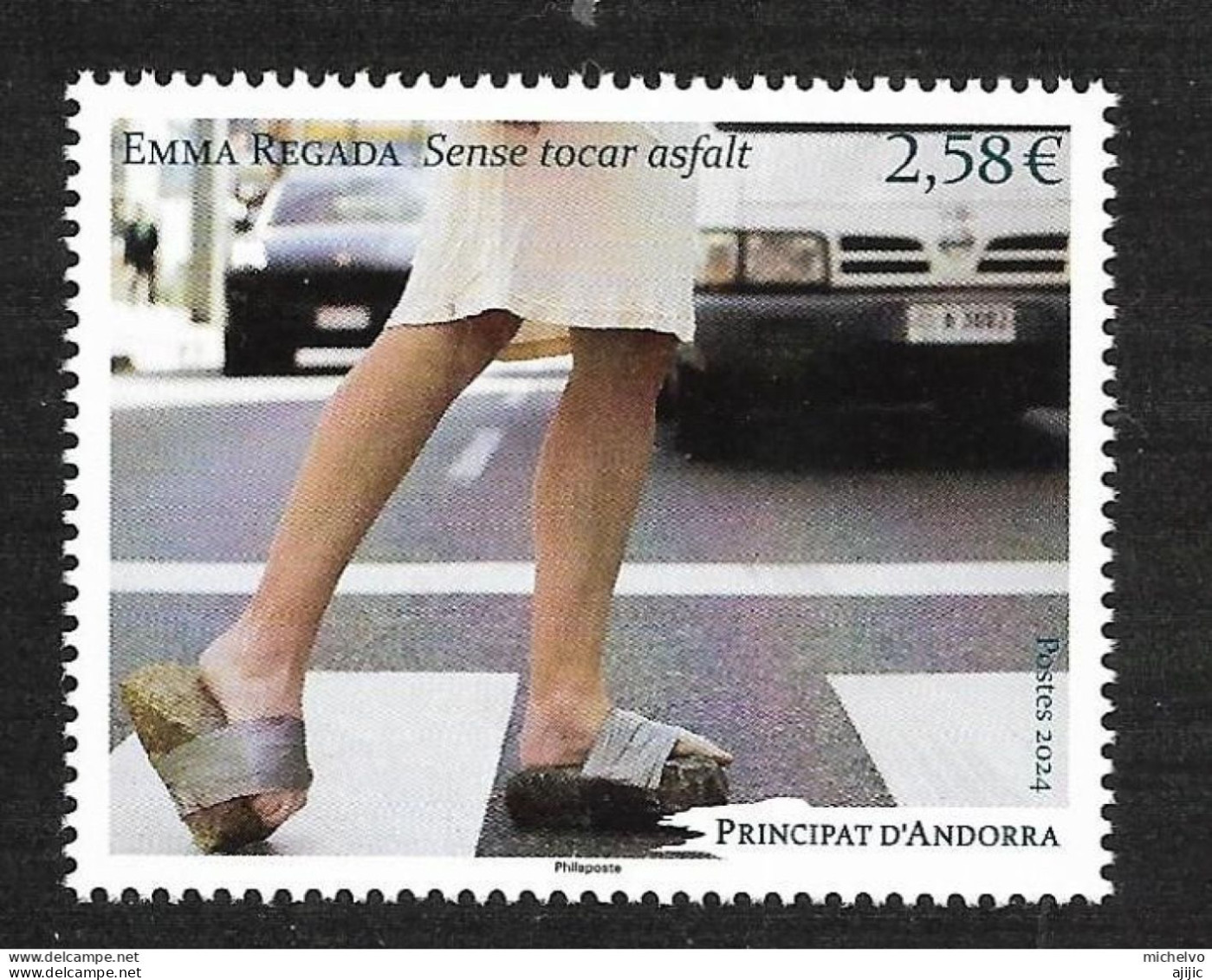 2024 - Emma Regada « SANS TOUCHER L’ASPHALTE » Sabots De Pierre. Timbre Neuf ** Haute Faciale - Unused Stamps