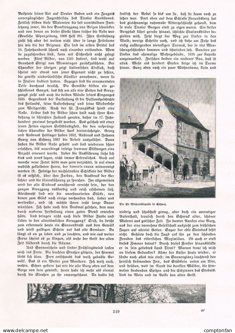 A102 1455 Schwaz Tirol Kunststätte Franziskanerkloster Artikel 1909 - Autres & Non Classés