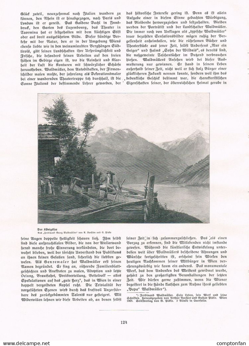 A102 1457 Uhde-Bernays Maler Ferdinand Waldmüller Artikel 1909 - Schilderijen &  Beeldhouwkunst