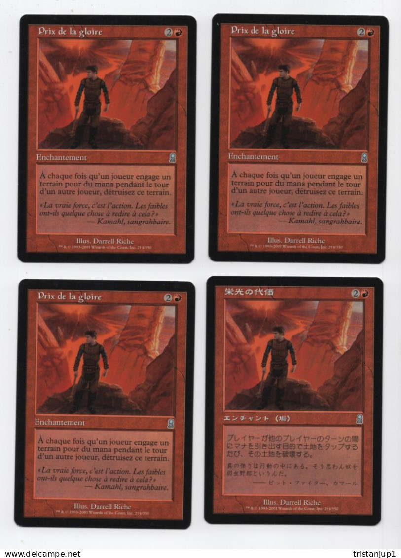 Lot De 4 Prix De La Gloire MTG Magic The Gathering - Lots