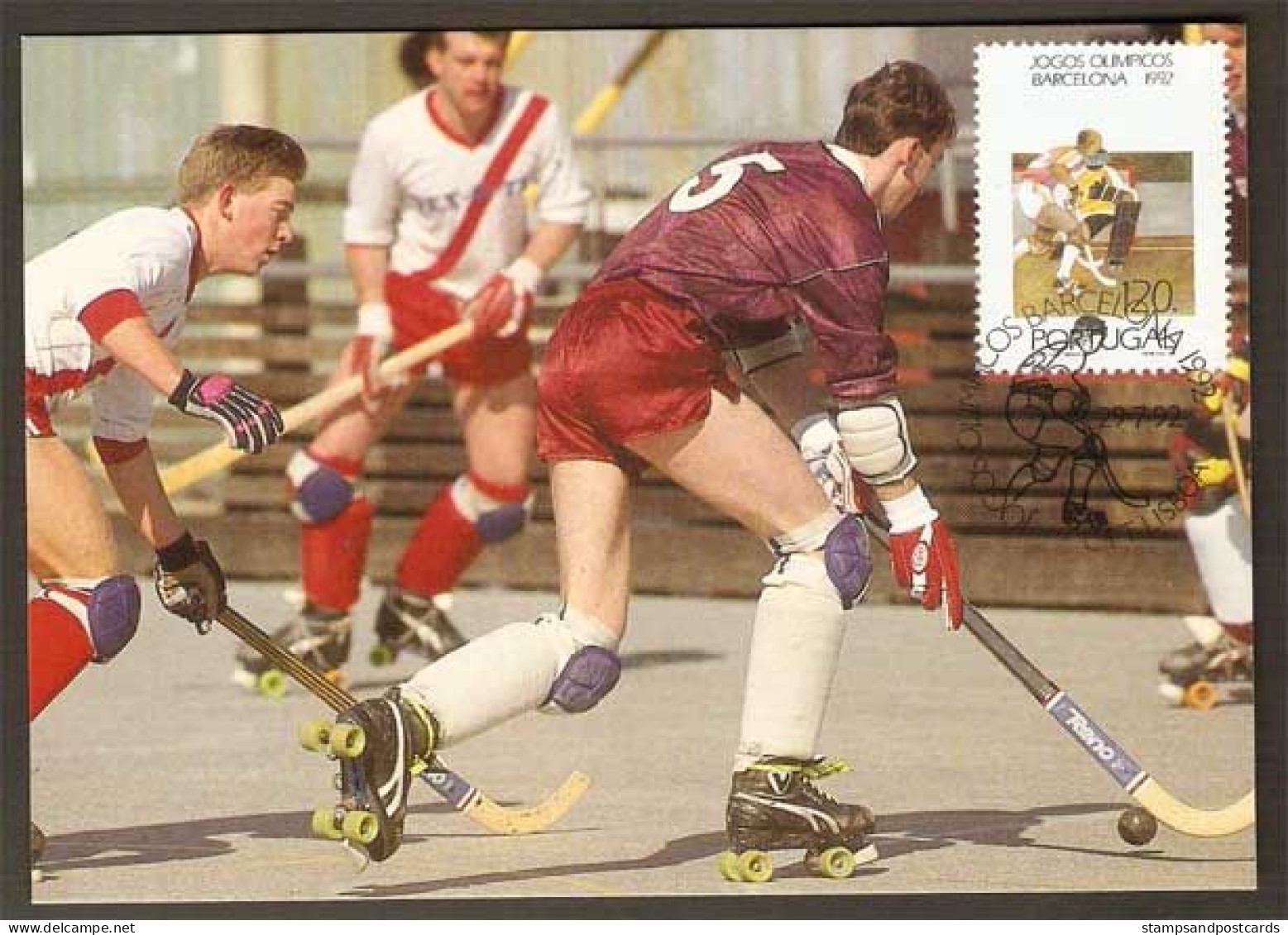 Portugal Hockey Jeux Olympiques Barcelona 1992 Carte Maximum Maxicard - Hockey (Veld)