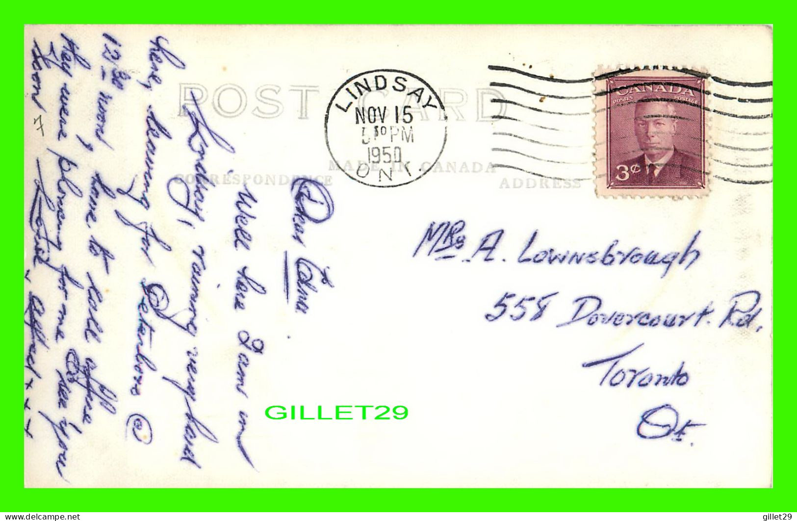 PORT HOPE, ONTARIO - ON THE GANARASKA - TRAVEL IN 1950 - CARTE PHOTO - - Sonstige & Ohne Zuordnung