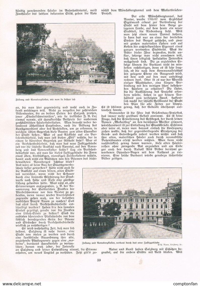 A102 1460 Roman Mell Salzburg Altsalzburg Bausünden Artikel 1908 - Autres & Non Classés