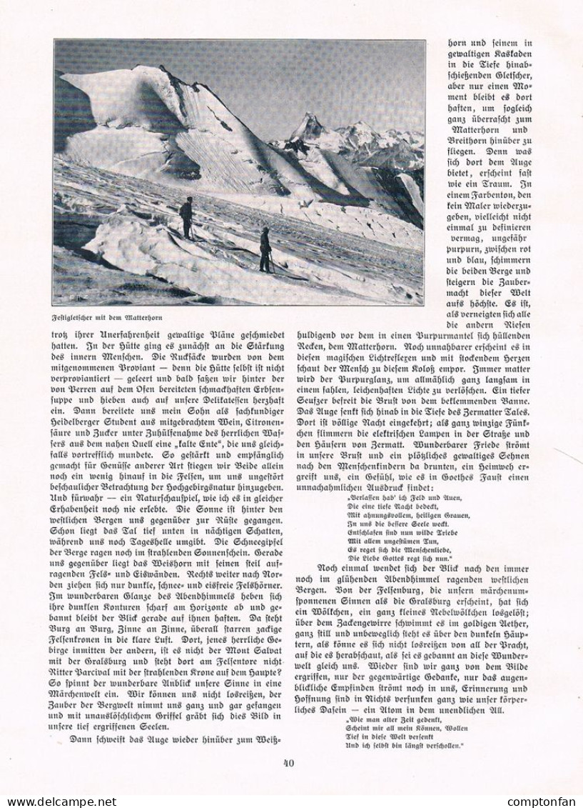 A102 1463 Bergfahrten Mischabelgruppe Dom Domhütte Wallis Artikel 1907 - Autres & Non Classés