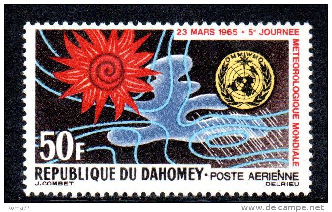 GF644 - DAHOMEY , Posta Aerea   N. 29  ***  MNH METEO : CINQUE SERIE !! - Benin - Dahomey (1960-...)