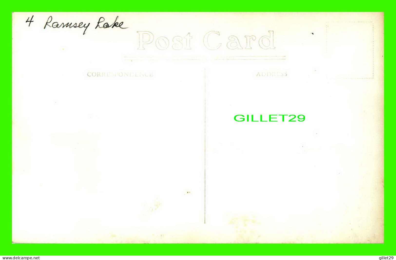 SUDBURY, ONTARIO - RAMSEY LAKE - CARTE PHOTO - W. P. - - Other & Unclassified