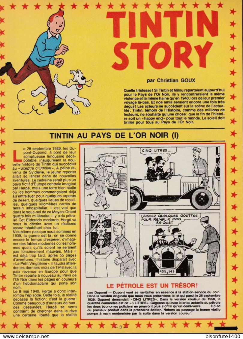 Tintin : Collection TINTIN STORY : TINTIN AU PAYS DE L'OR NOIR (1).( Voir PHOTOS ). - Publicités