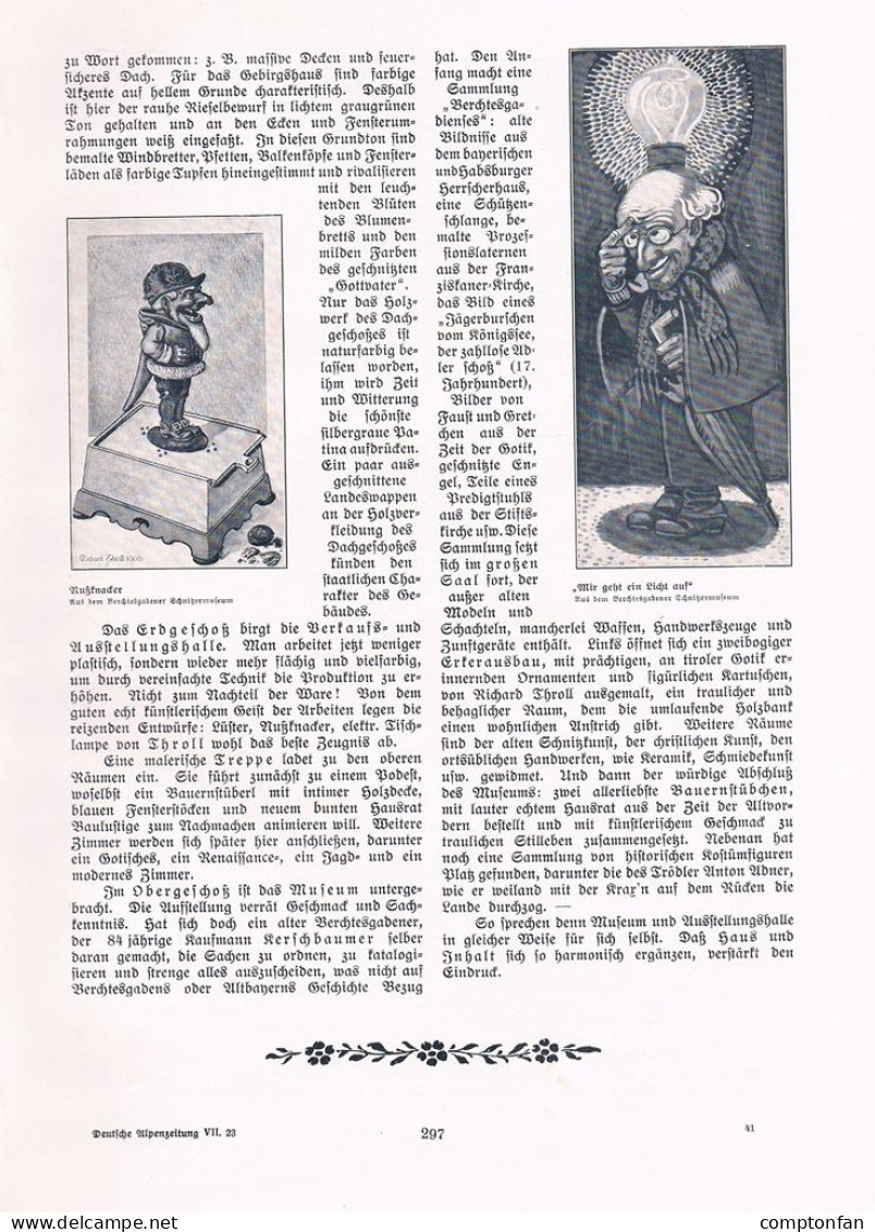 A102 1465-3 Messerer Berchtesgaden Schnitzermuseum Volkskunst Artikel 1907 - Autres & Non Classés
