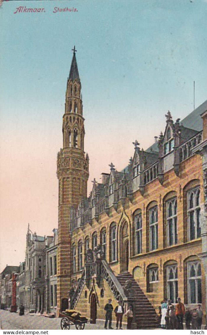 3765	81	Alkmaar, Stadhuis (poststempel 1913) - Alkmaar