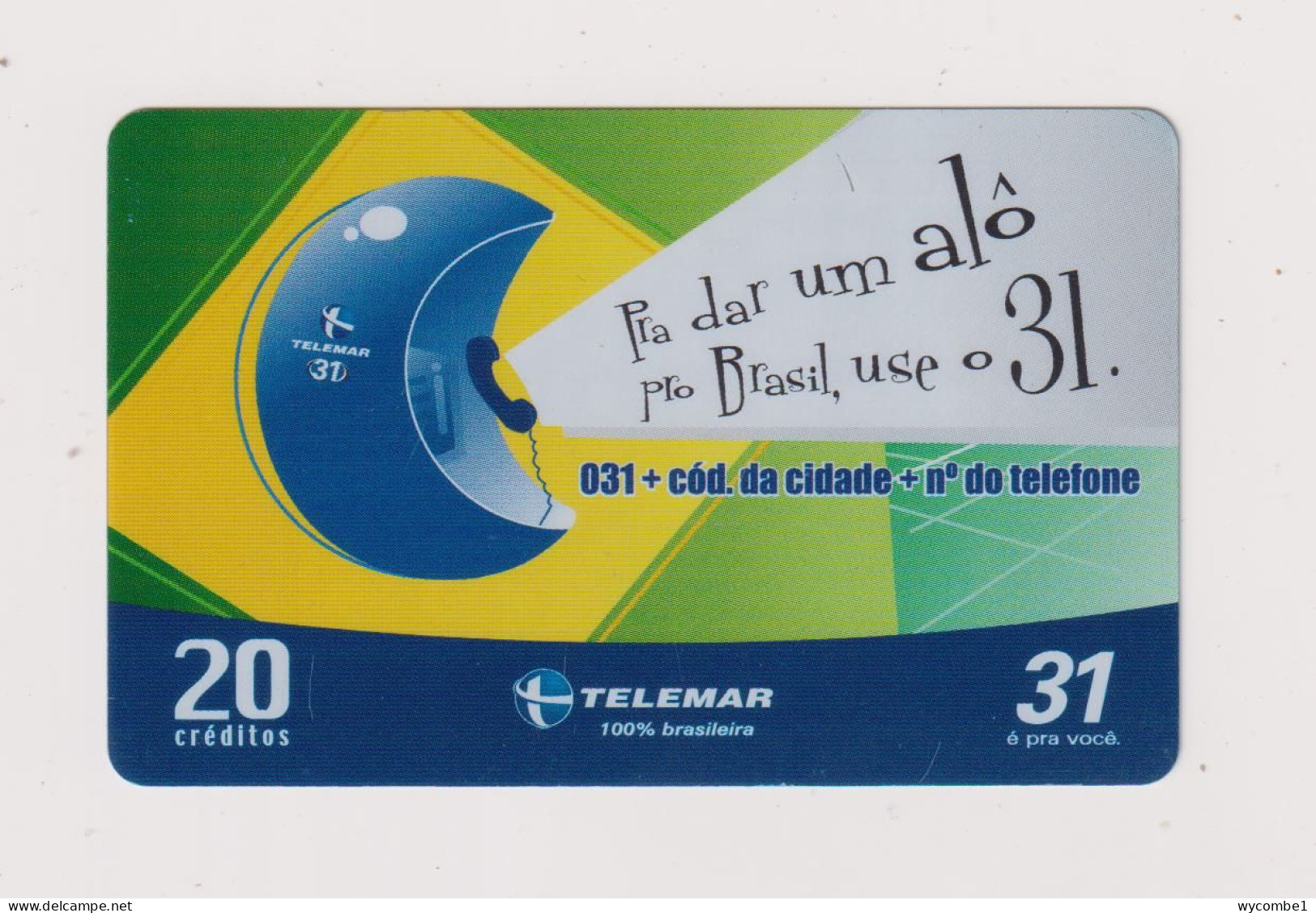 BRASIL -  31 Access Code Inductive  Phonecard - Brazilië