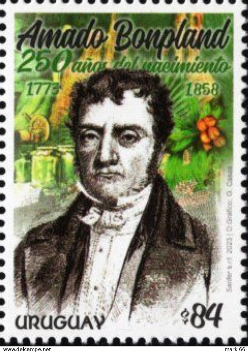 Uruguay - 2023 - Amado Bonpland, French Explorer And Botanist - Mint Stamp - Uruguay