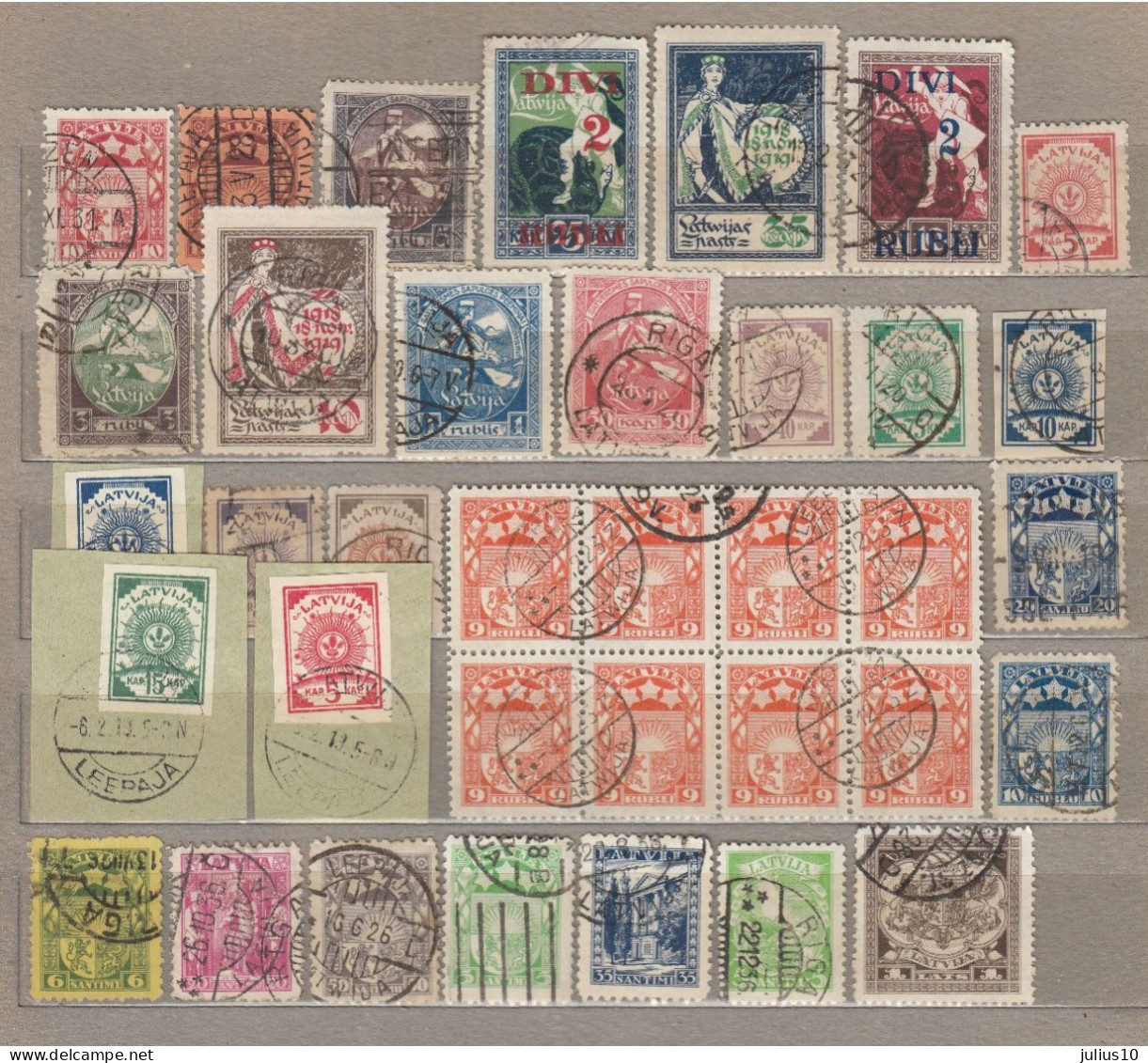LATVIA 1918-1940 Used (o) Different Stamps #V334 - Lettland