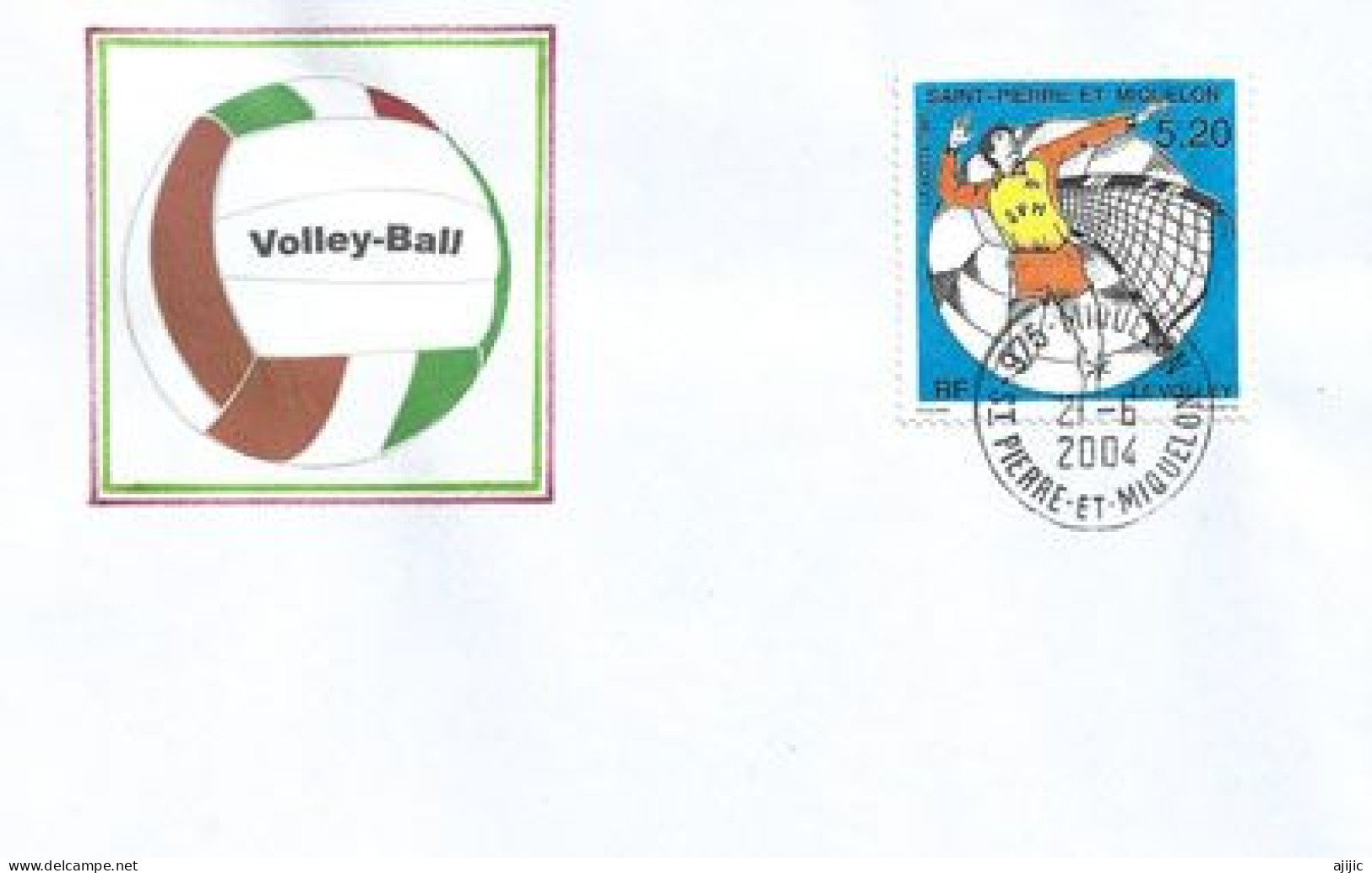 LE VOLLEY.  SAINT PIERRE & MIQUELON, Lettre - Volleyball